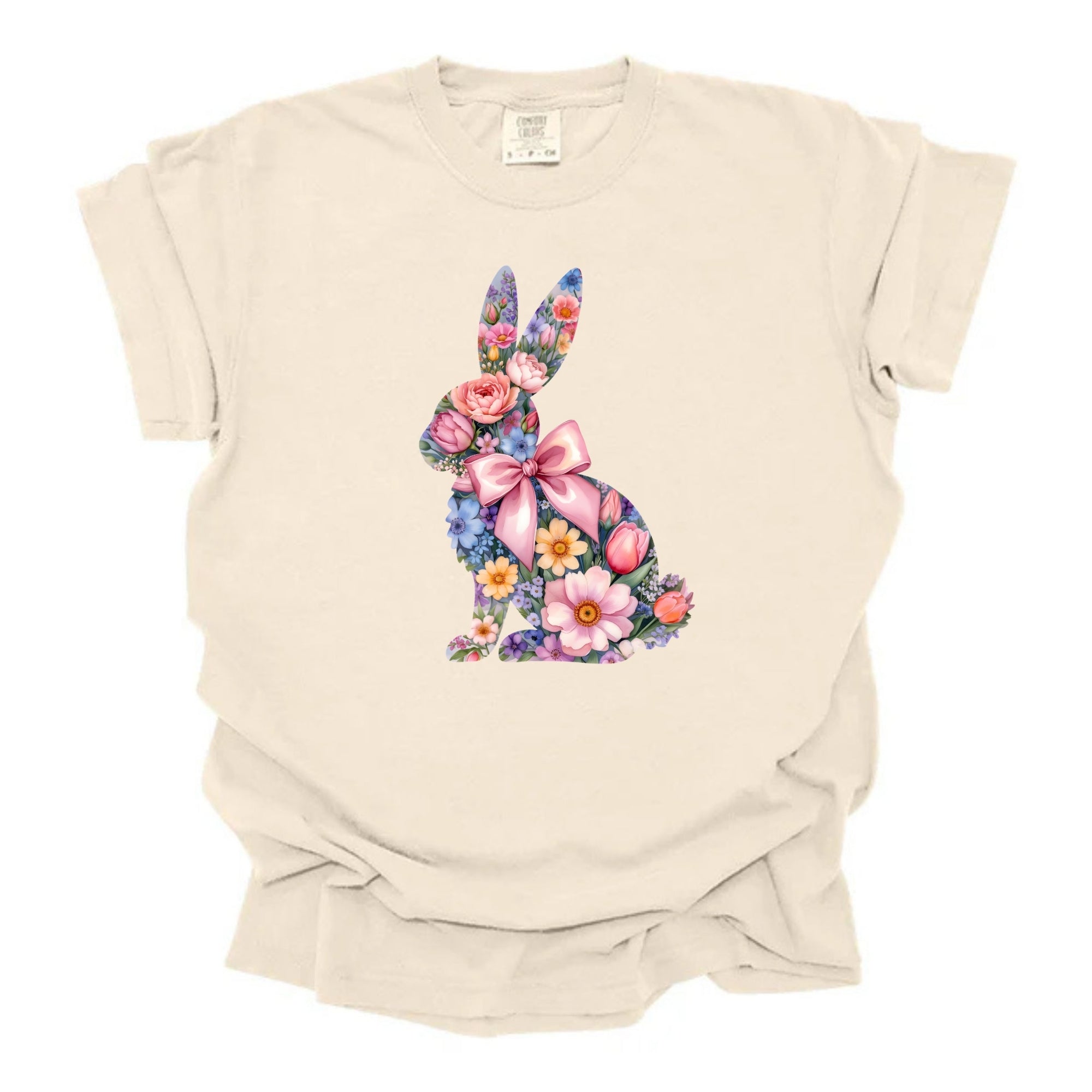 Floral Bunny Pink Bow