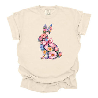 Floral Bunny Pink Bow