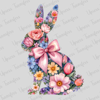 Floral Bunny Pink Bow