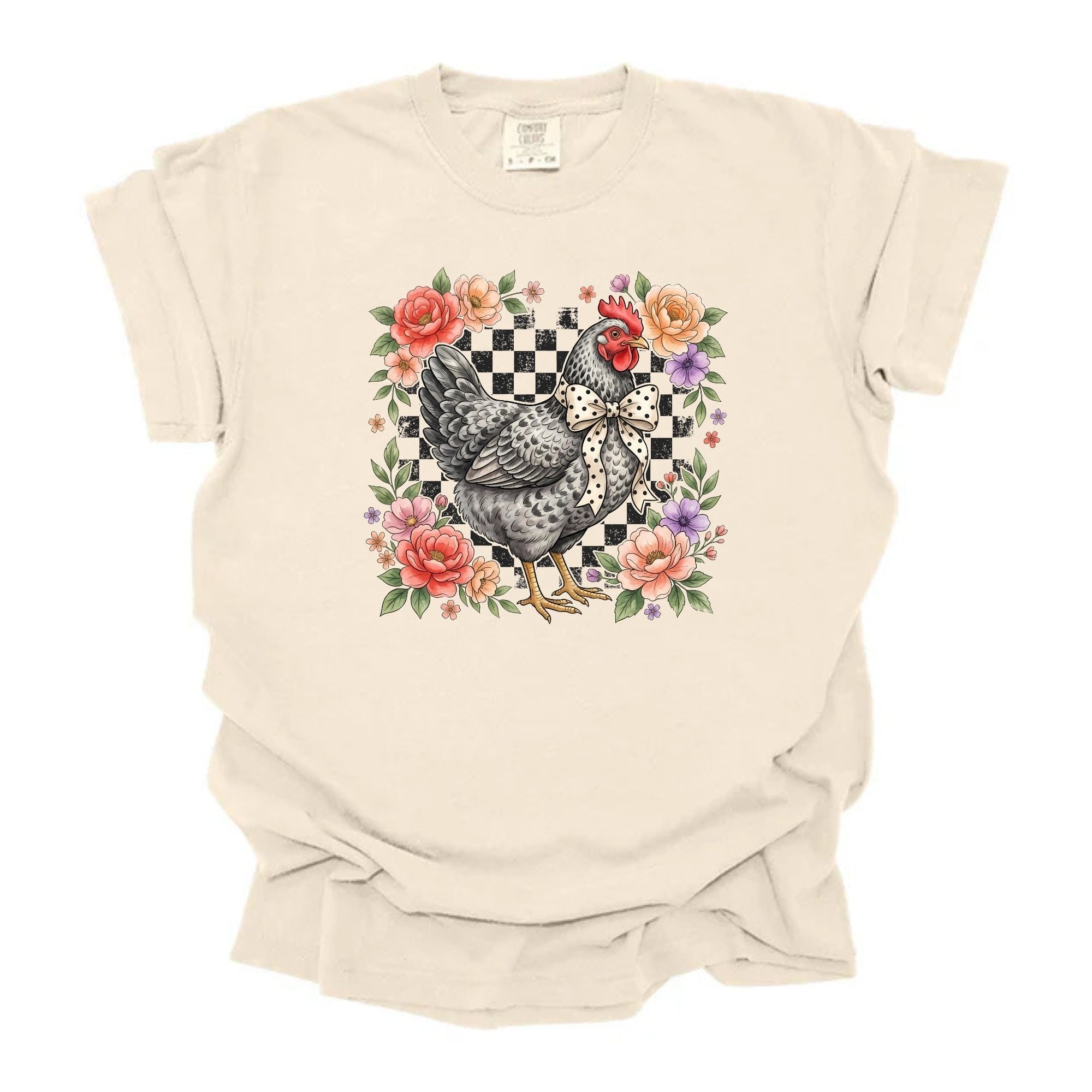 Floral Checkered Chicken