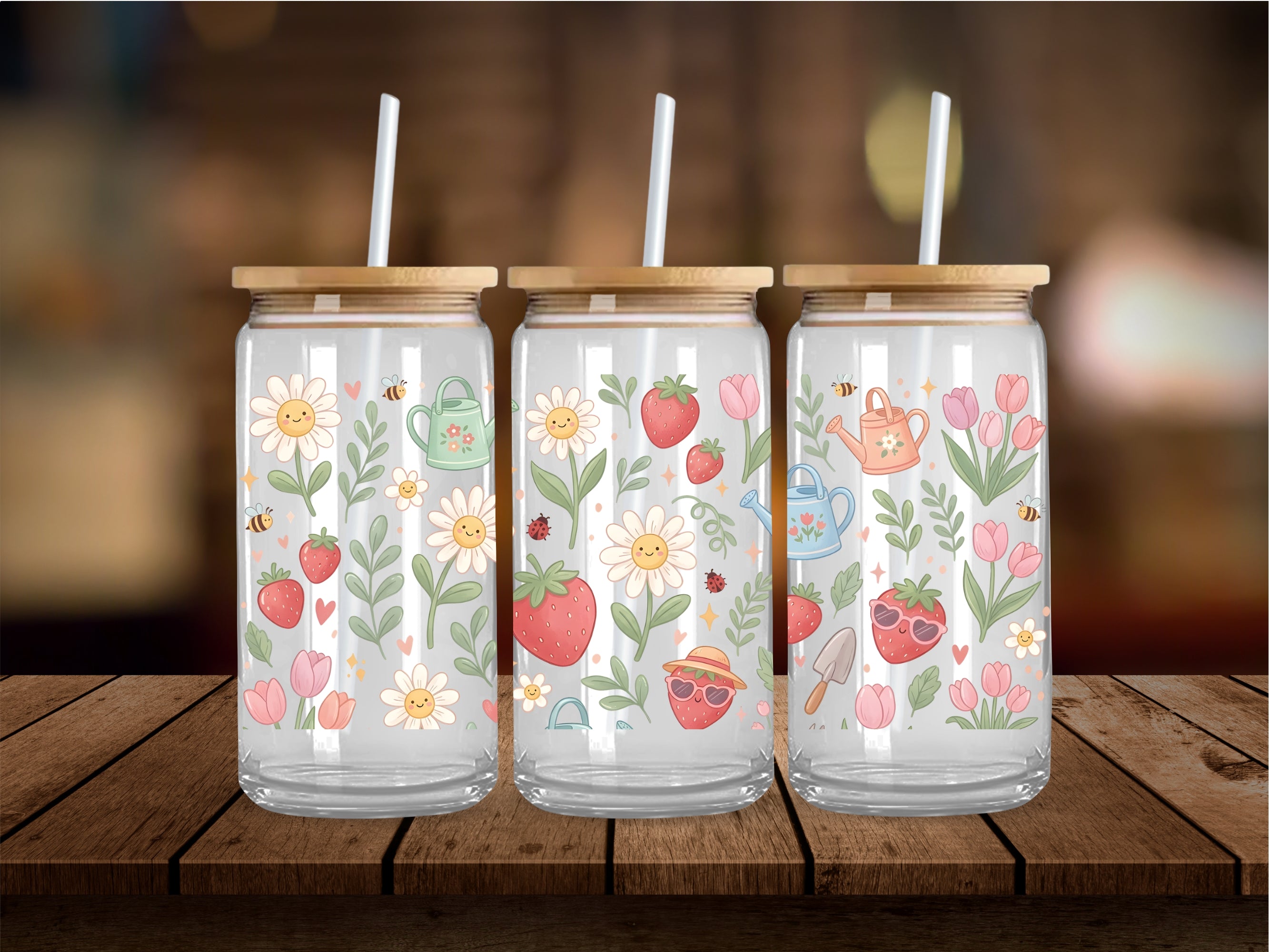 Floral Garden 16 Oz Wrap