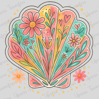 Floral Pastel Seashell