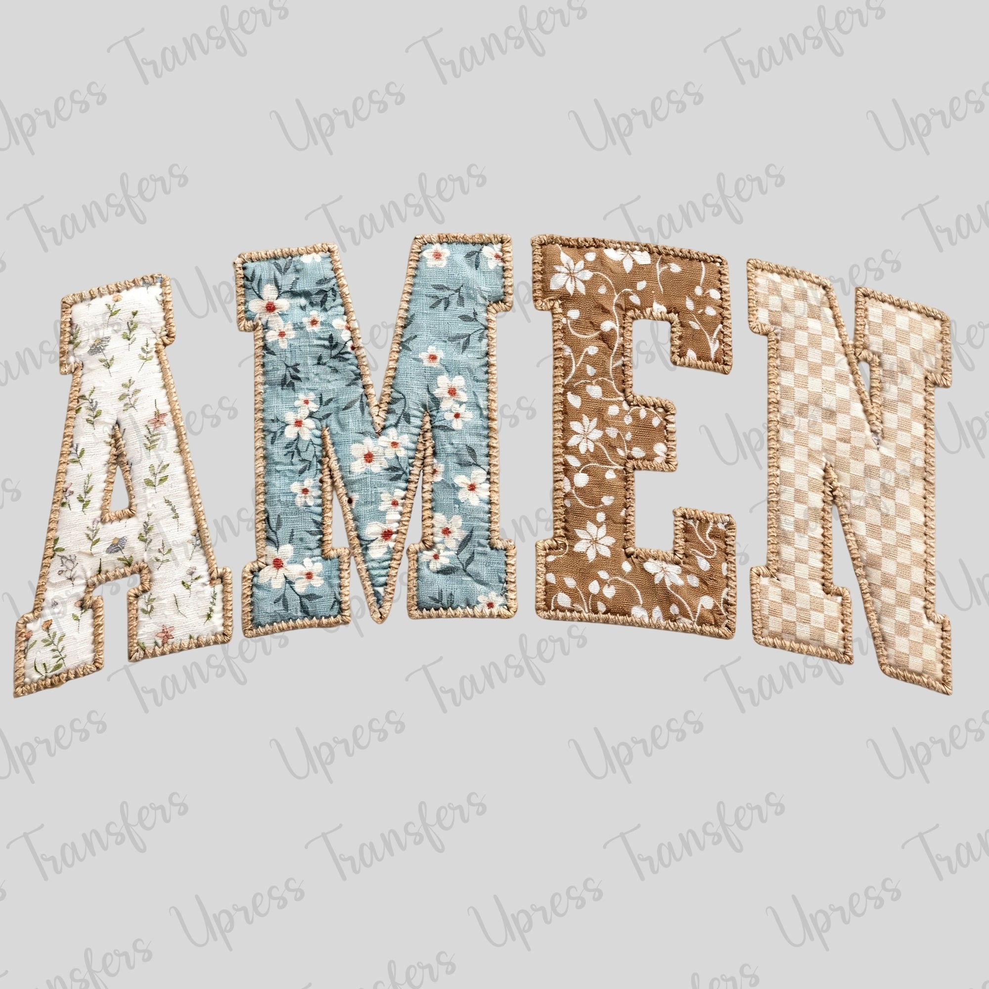 Floral Patchwork Amen