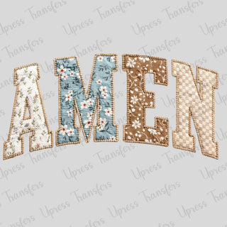 Floral Patchwork Amen