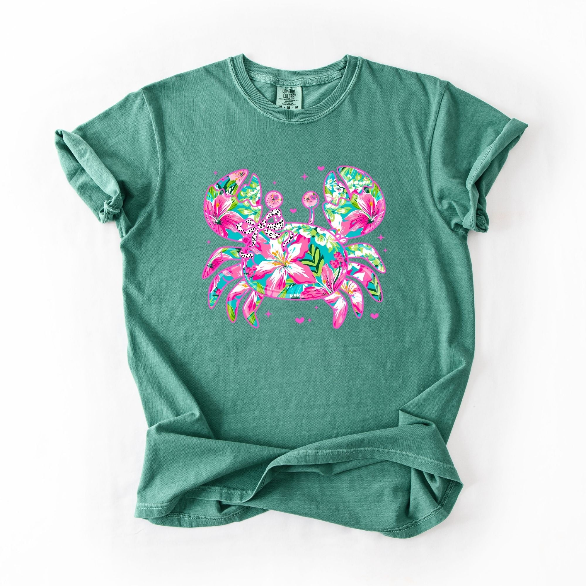 Floral Pink Crab