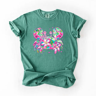 Floral Pink Crab