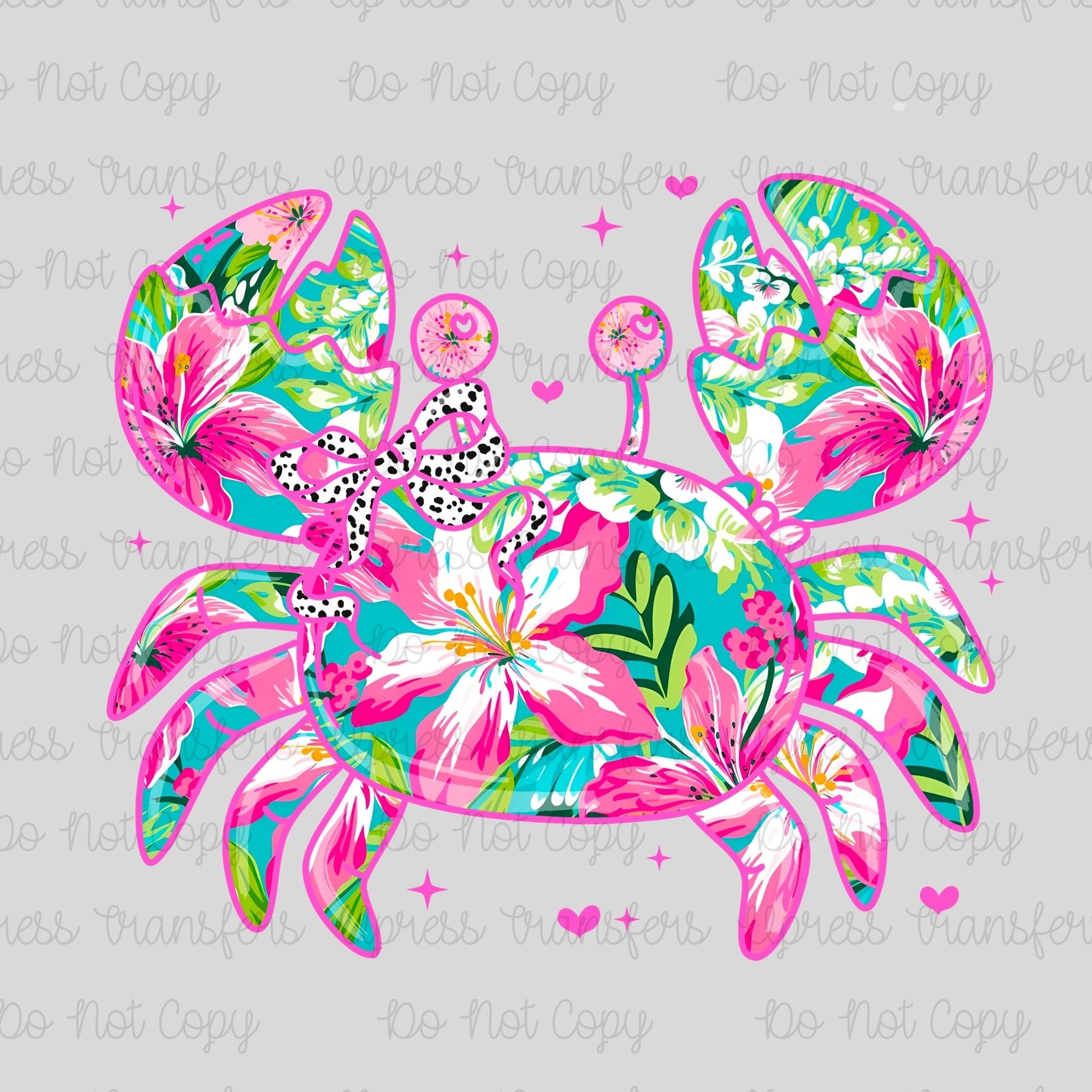 Floral Pink Crab