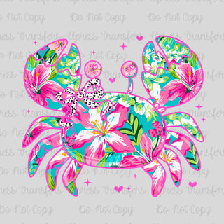 Floral Pink Crab