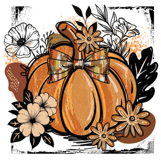Floral Pumpkin Fall Colors