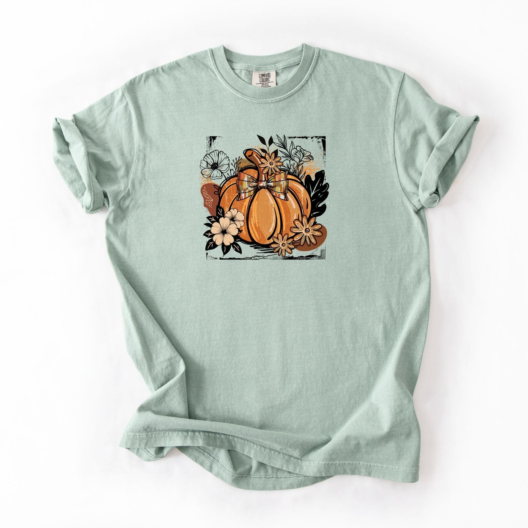Floral Pumpkin Fall Colors