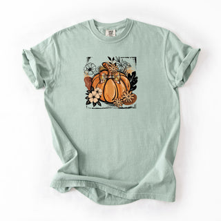 Floral Pumpkin Fall Colors