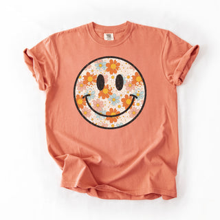 Floral Smiley Distressed