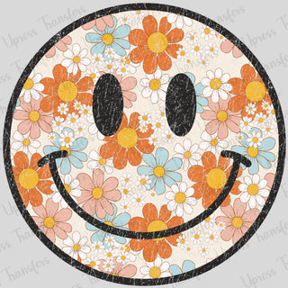 Floral Smiley Distressed