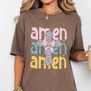 Floral Stacked Amen