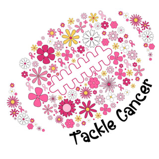 Flower Tackle Cancer Football