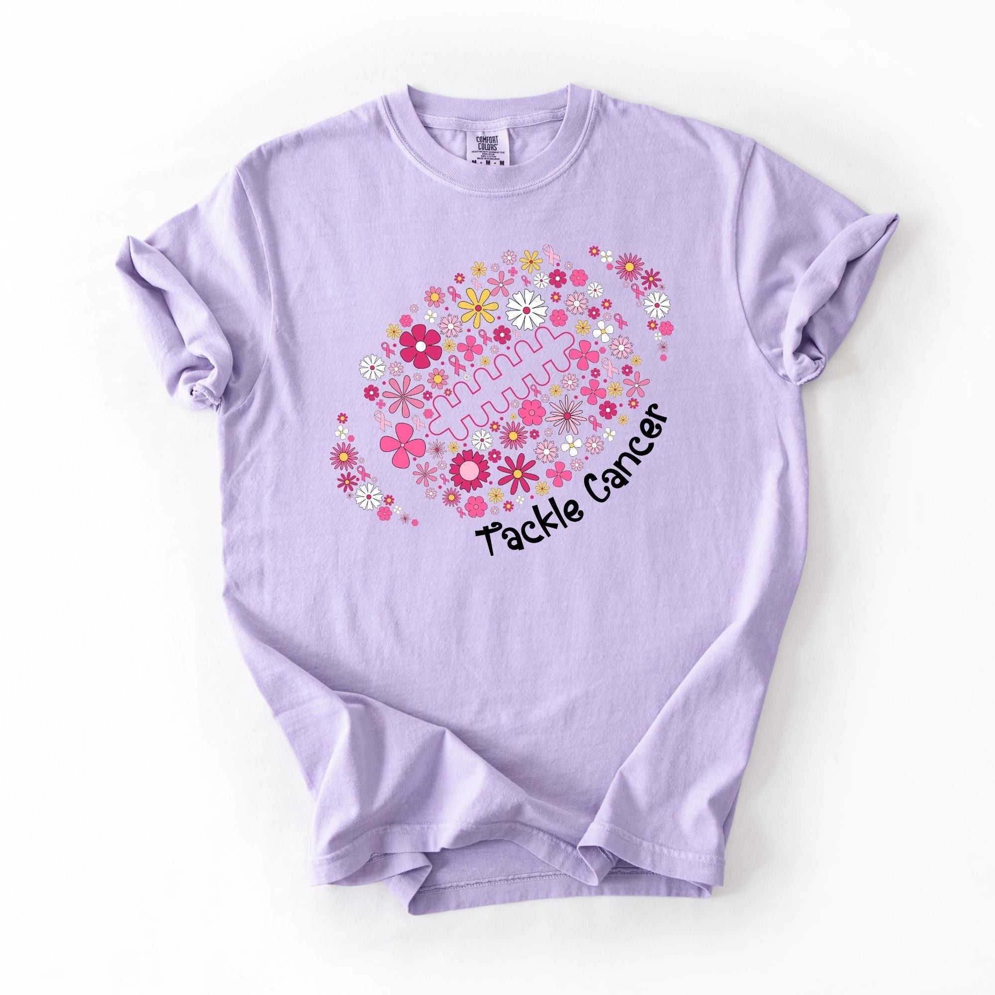 Flower Tackle Cancer Football