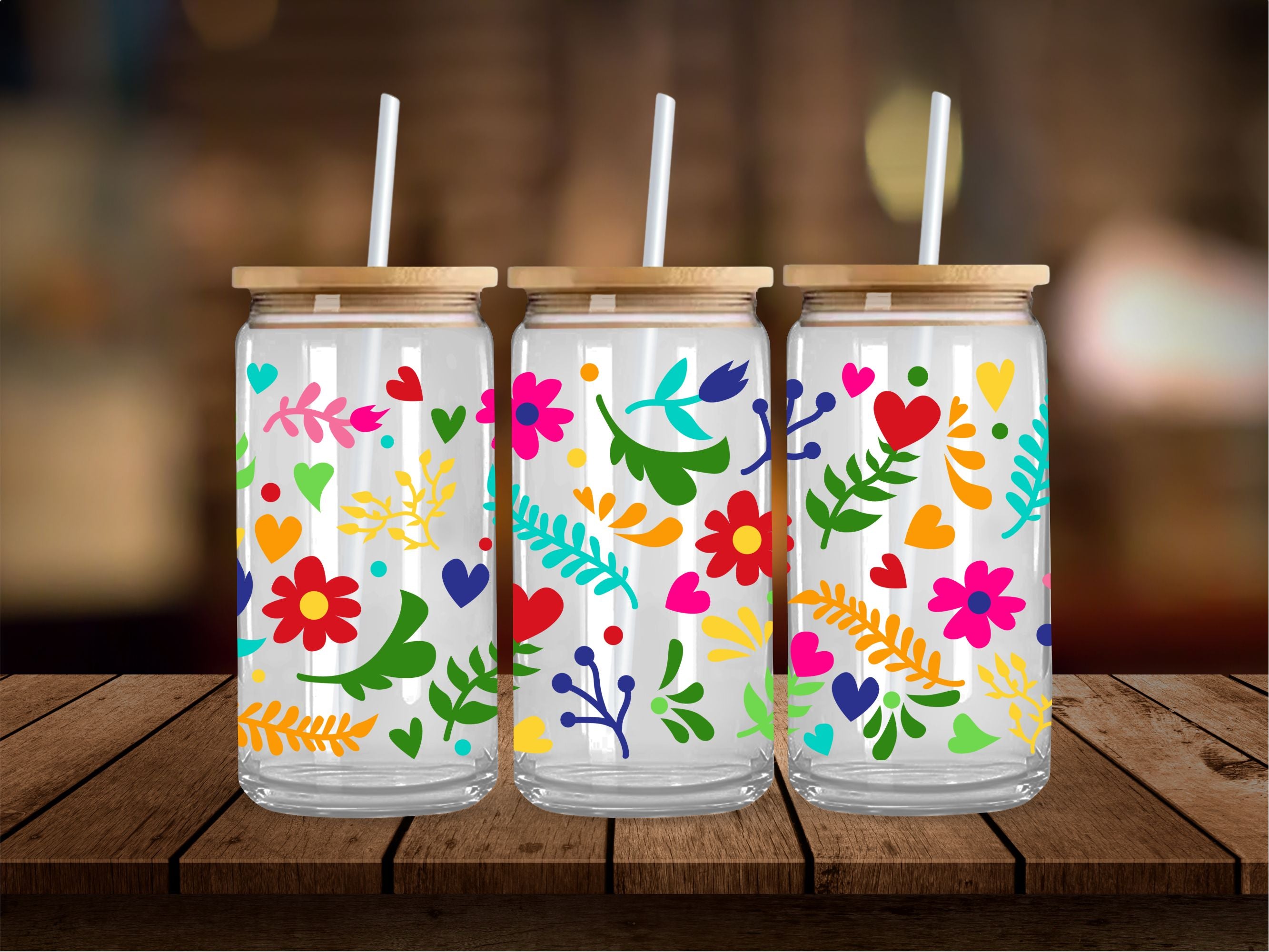 Flowers and Stems 16 Oz Wrap