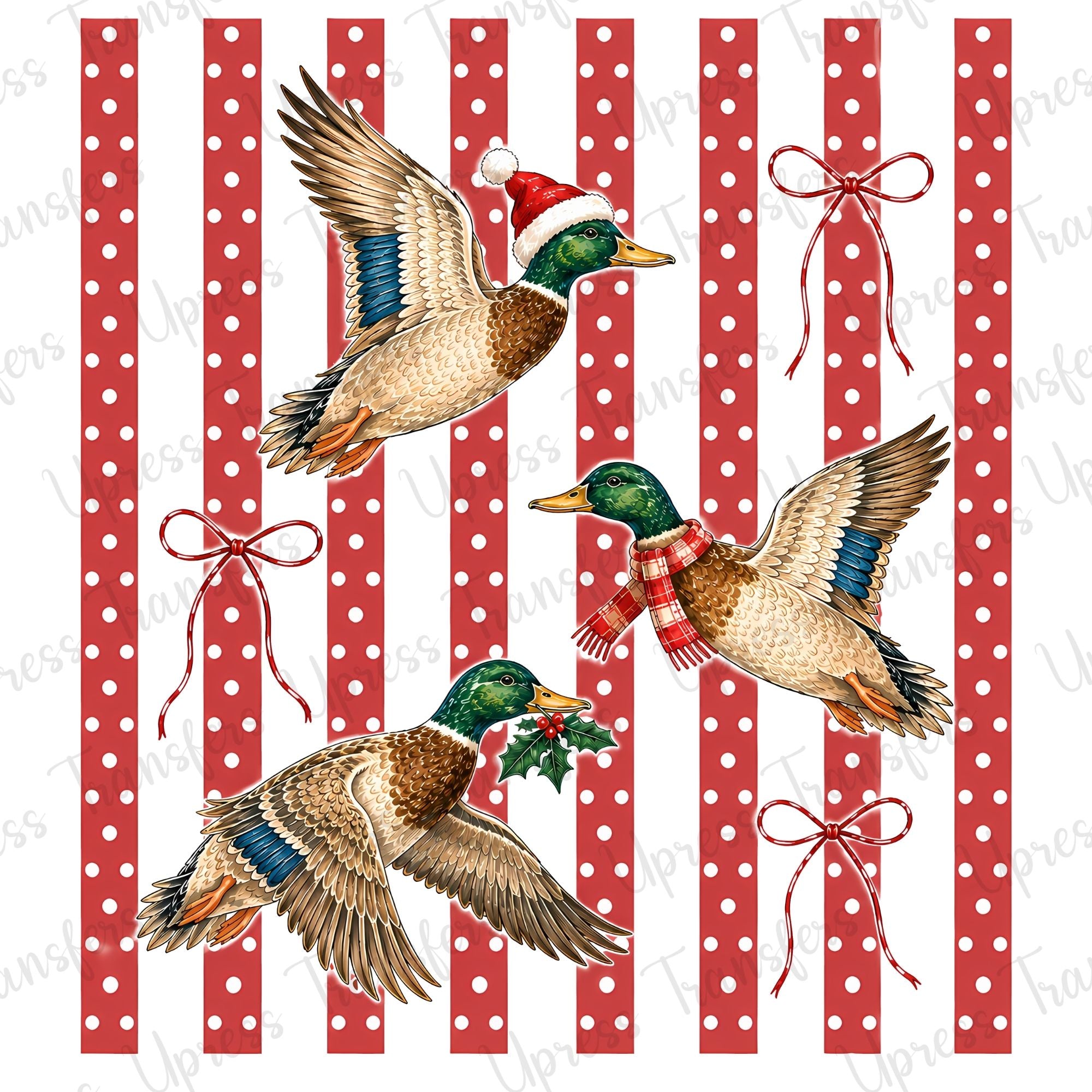 Flying Christmas Mallards
