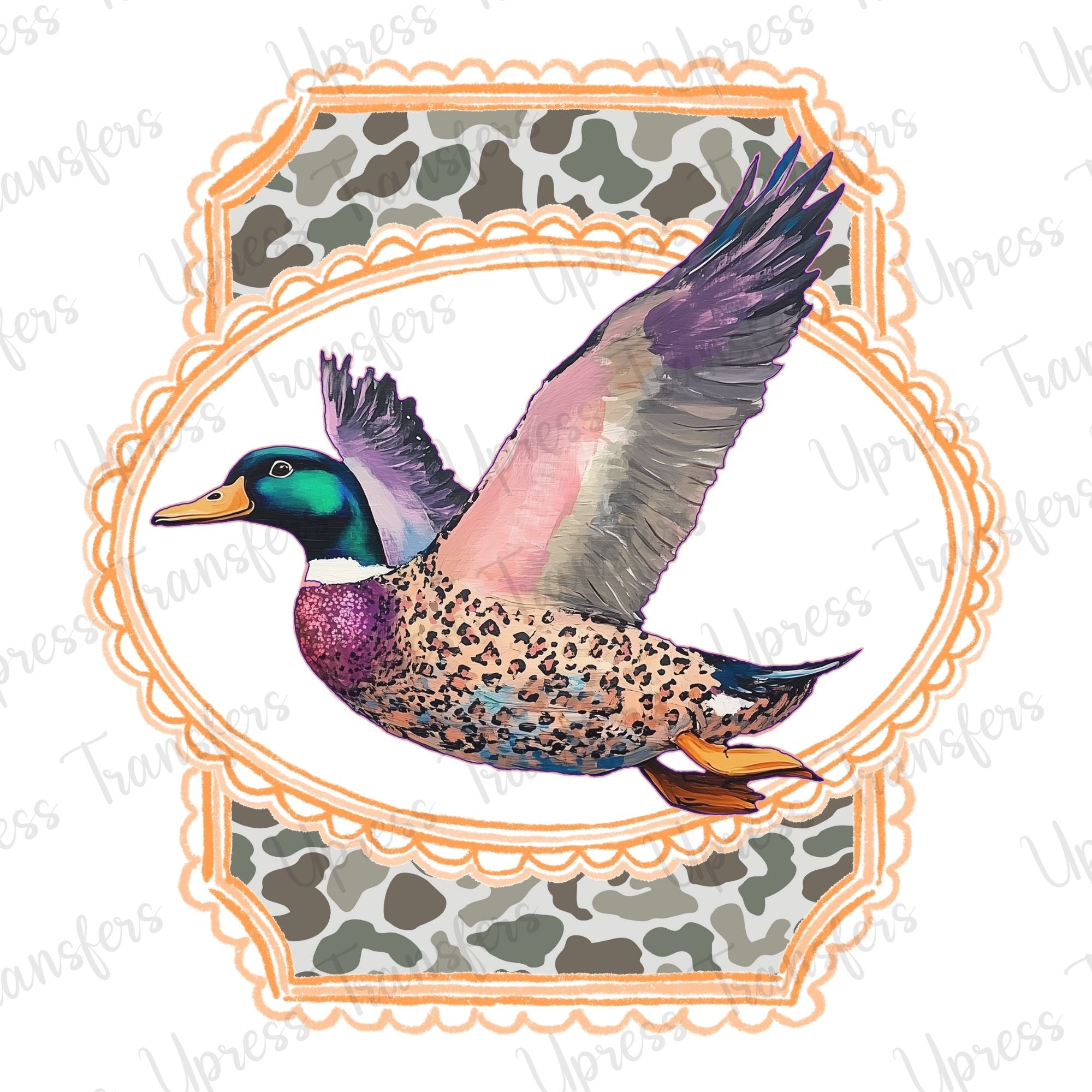 Flying Mallard Old School Camo Frame