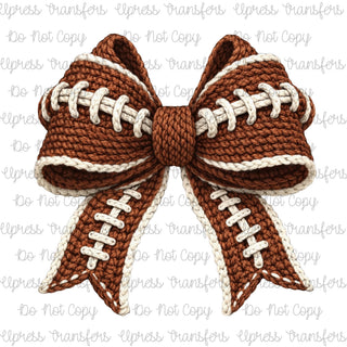 Stitched Football Bow