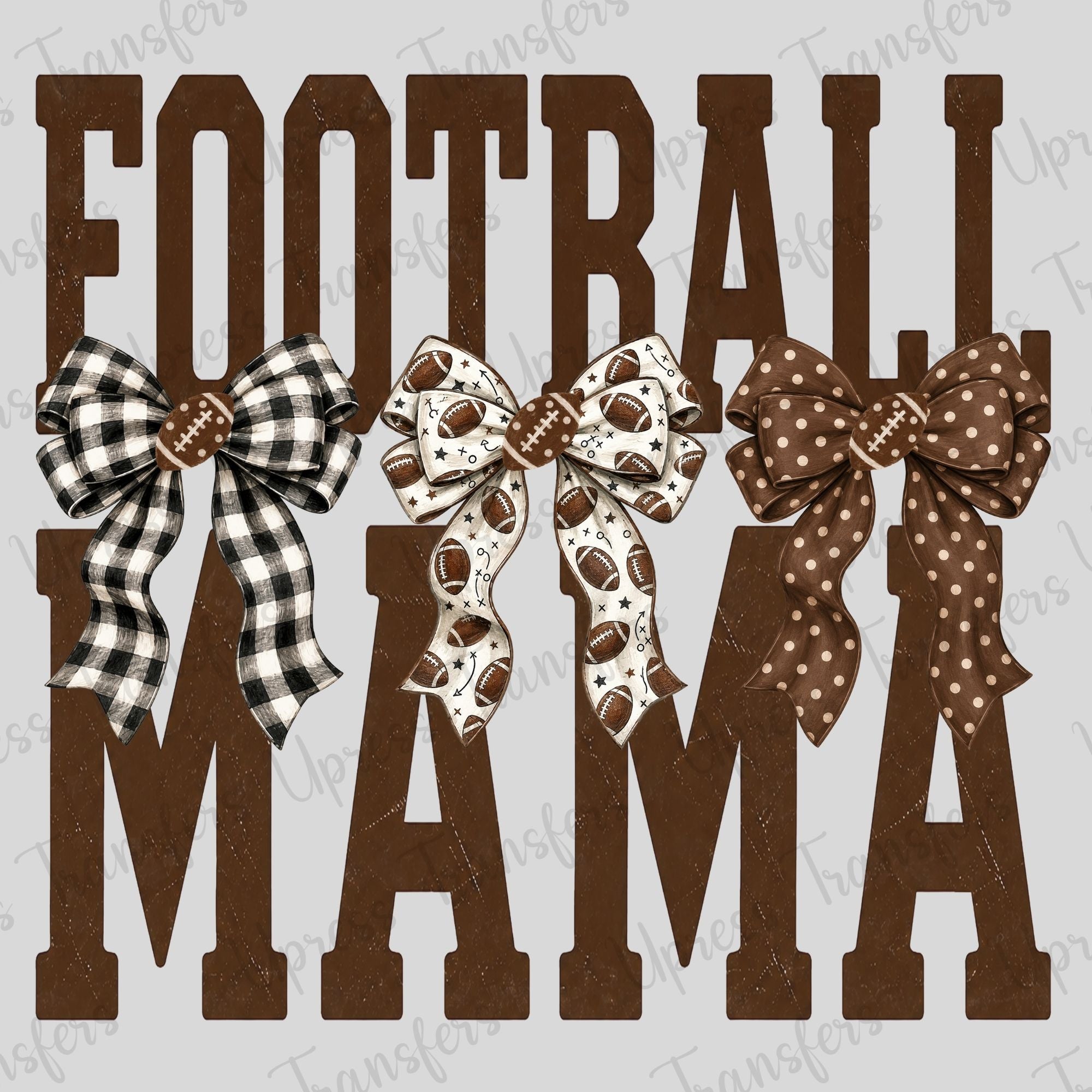 Football Mama Bow Trio