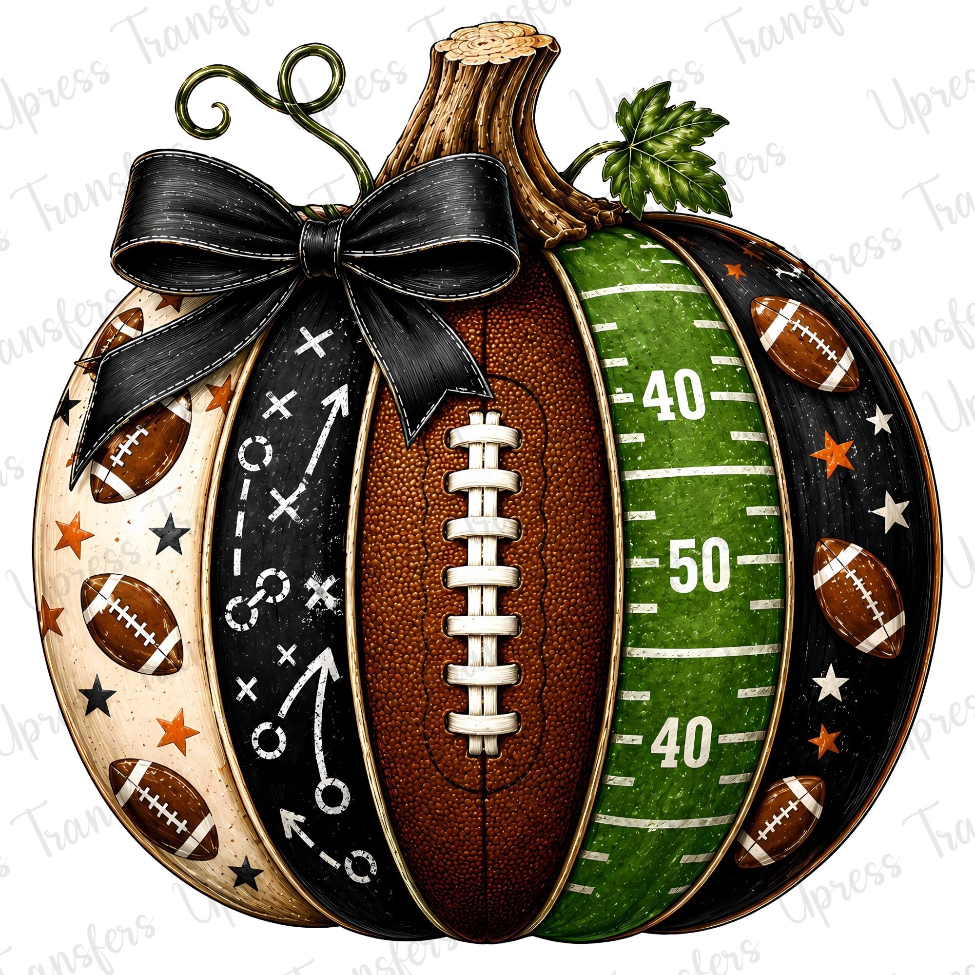 Football Patterns Pumpkin