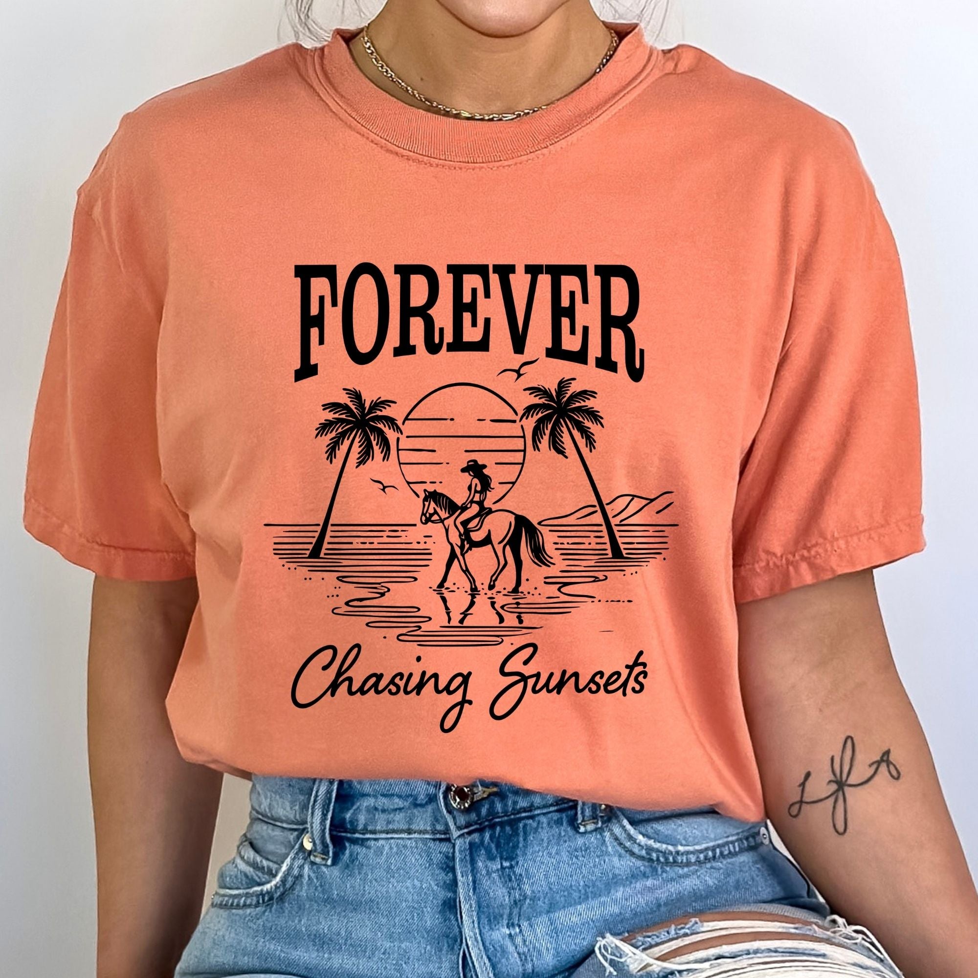 Forever Chasing Sunsets Black