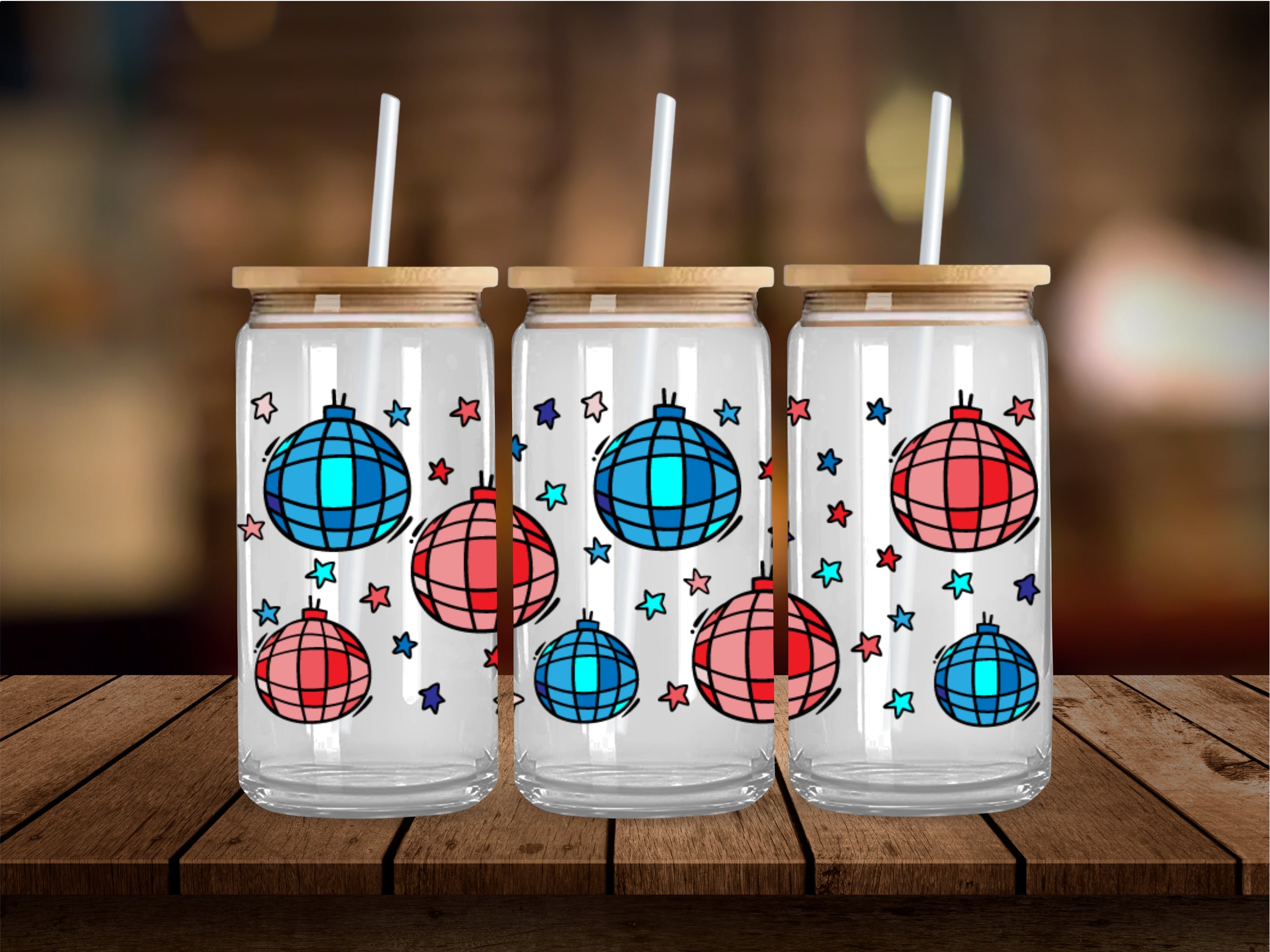 Fourth Disco Balls 16 Oz Wrap