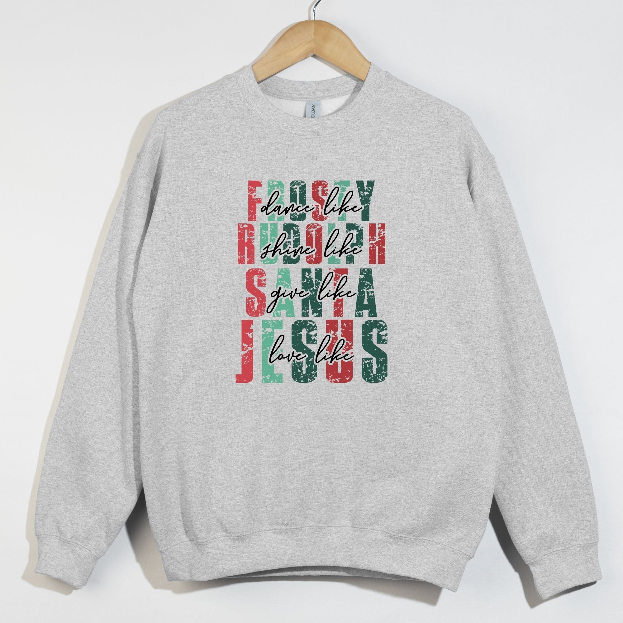 Frosty Rudolph Santa Jesus Distressed