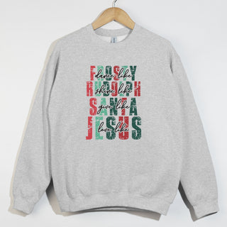 Frosty Rudolph Santa Jesus Distressed