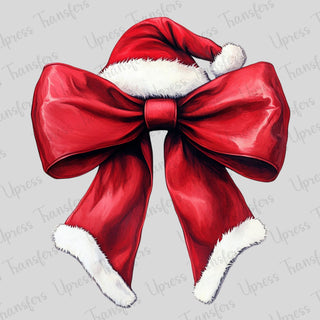 Fuzzy Santa Hat Bow