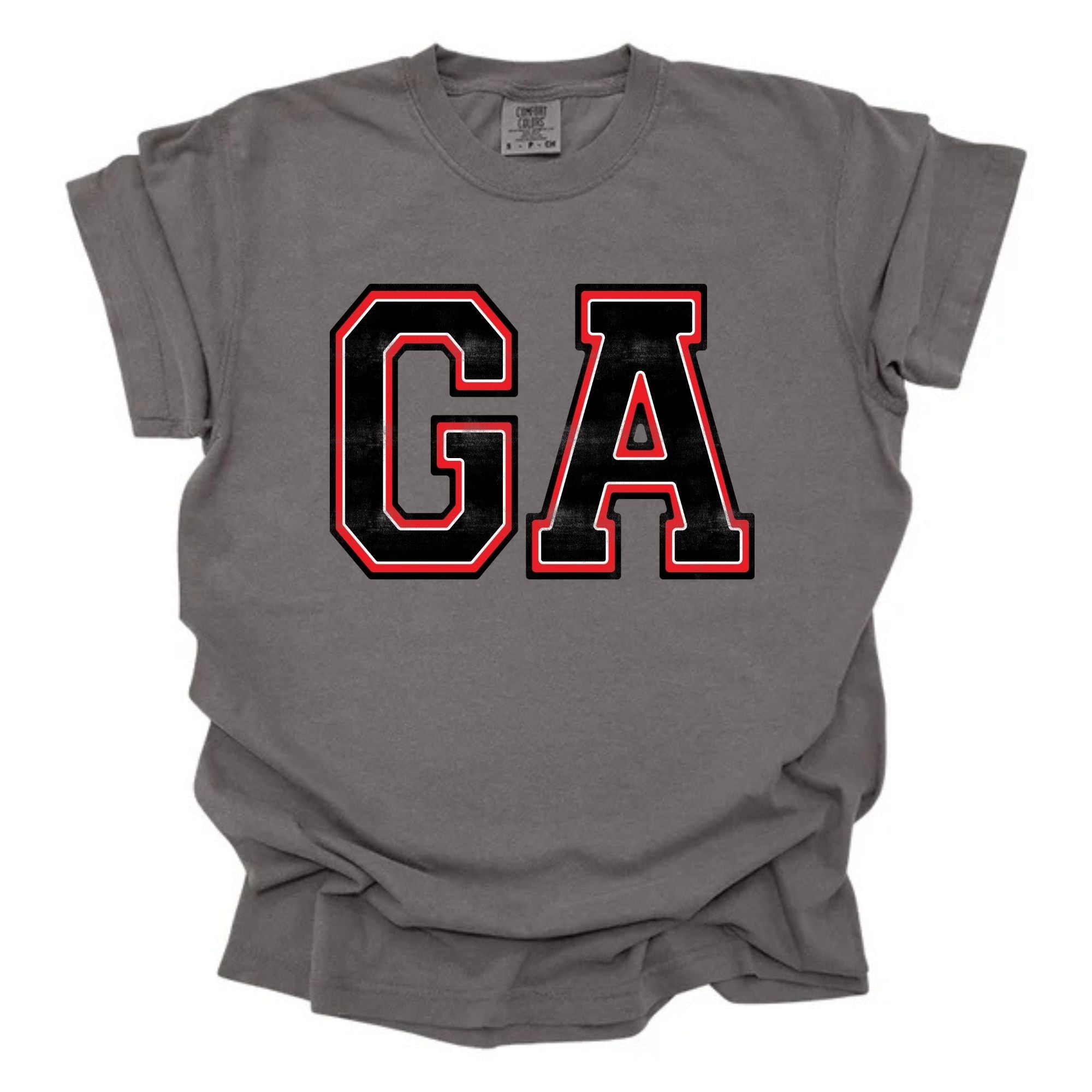 GA Varsity Distressed Letters