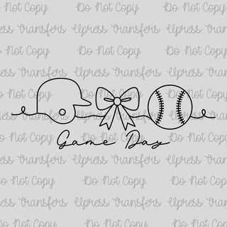 Game Day Baseball Linework