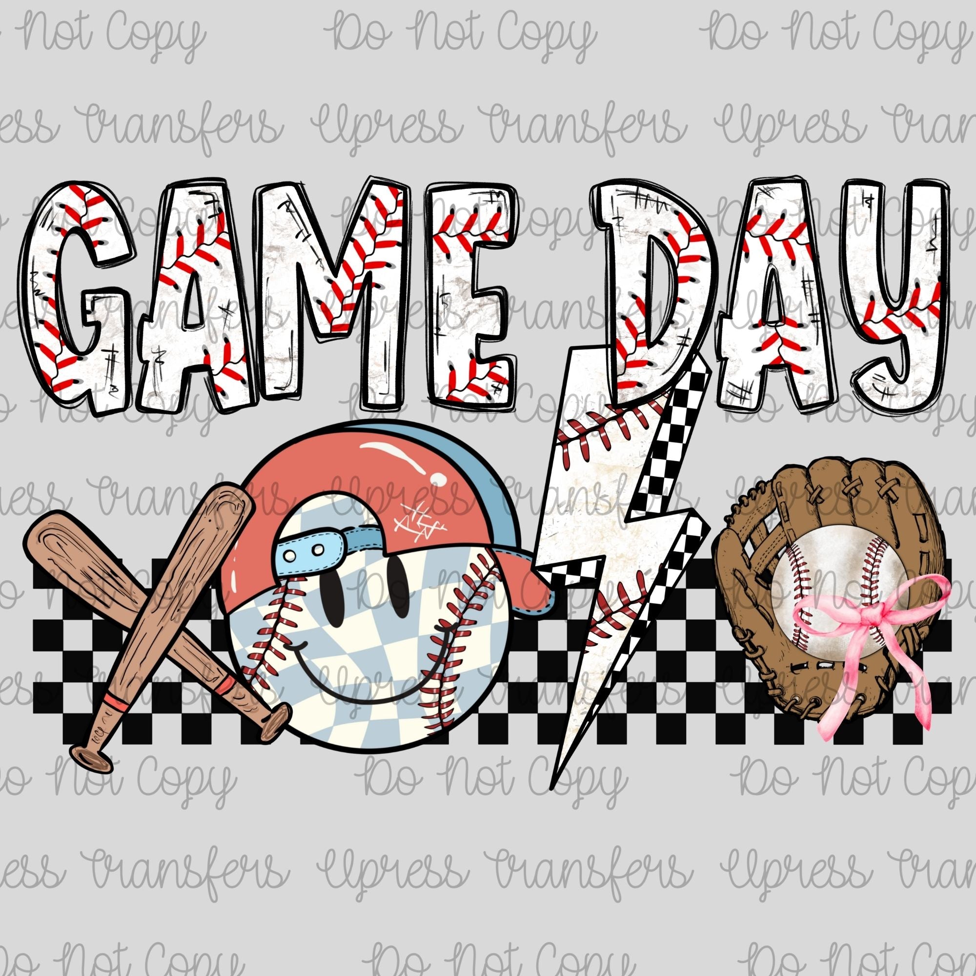 Game Day Baseball Print Letters