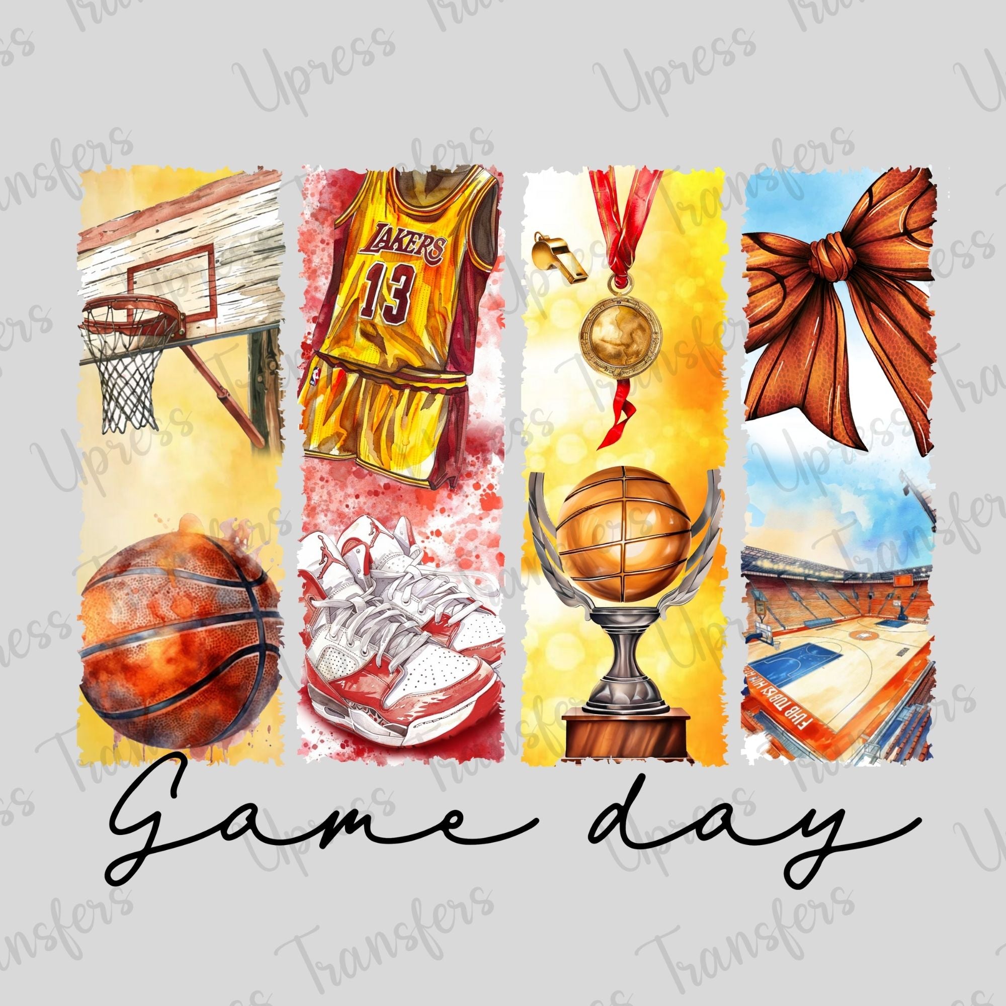 Game Day Basketball Brushstrokes
