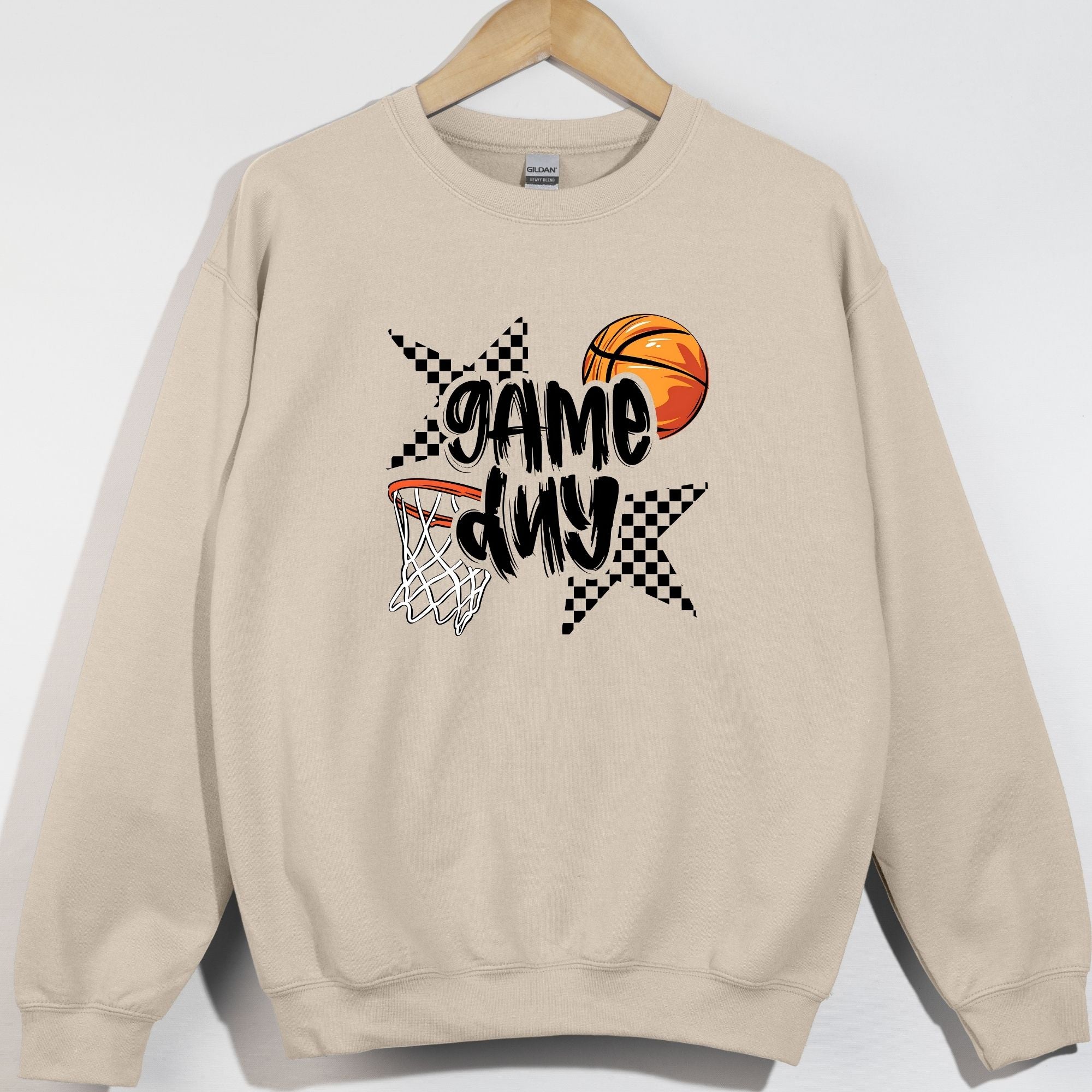 Game Day Basketball Checkered Hoop