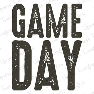 Game Day Black Distressed Stacked
