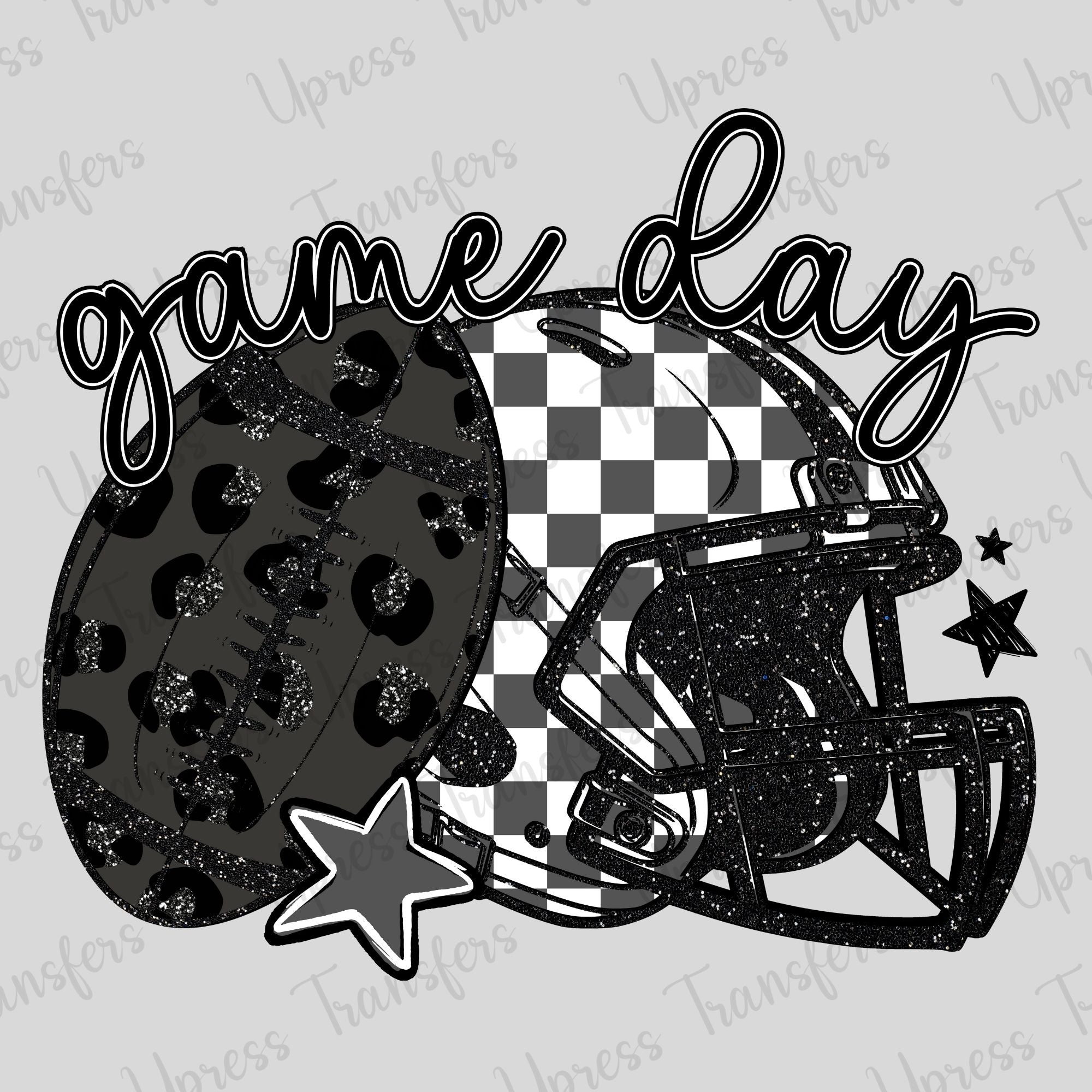Game Day Black Glitter