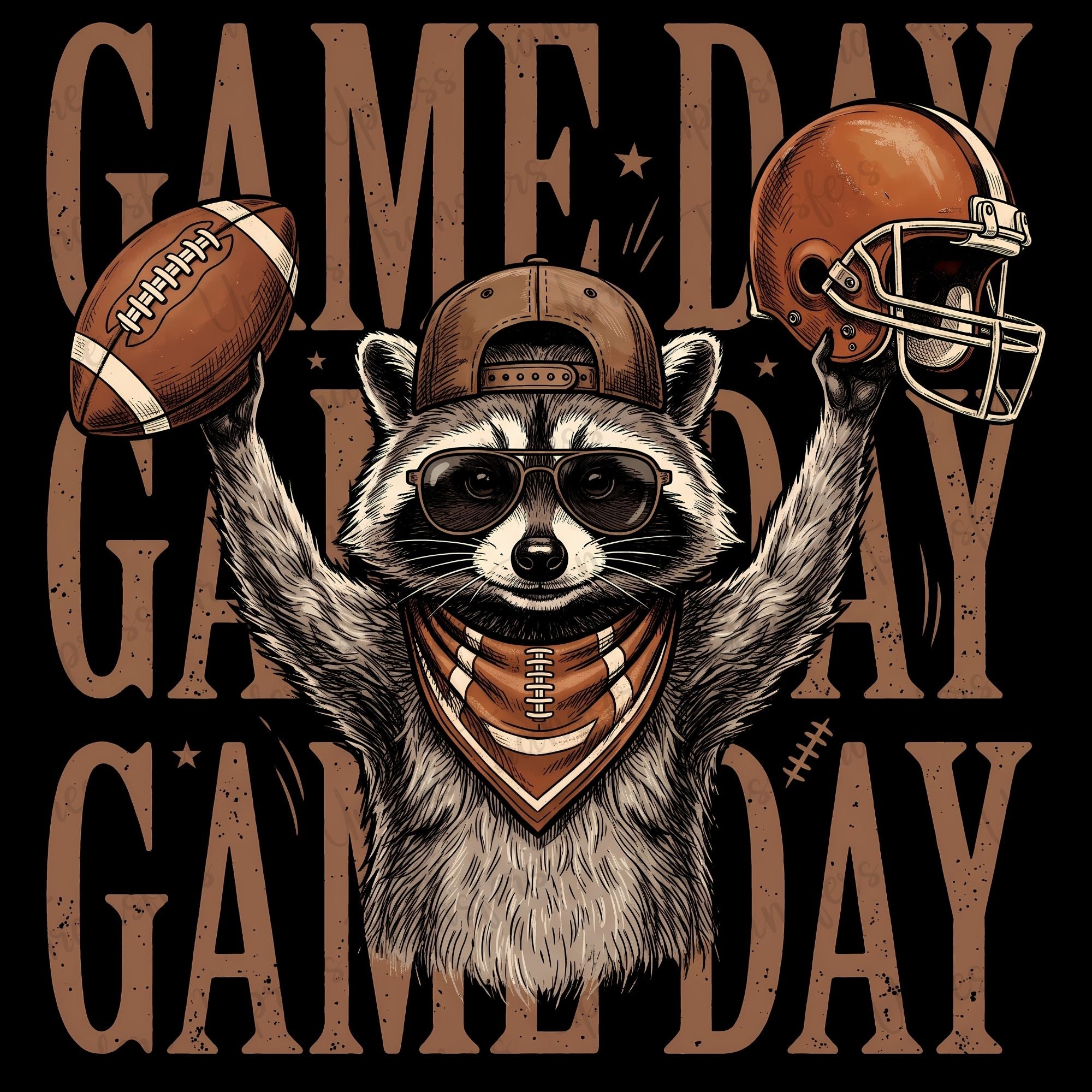 Game Day Black Out Raccoon