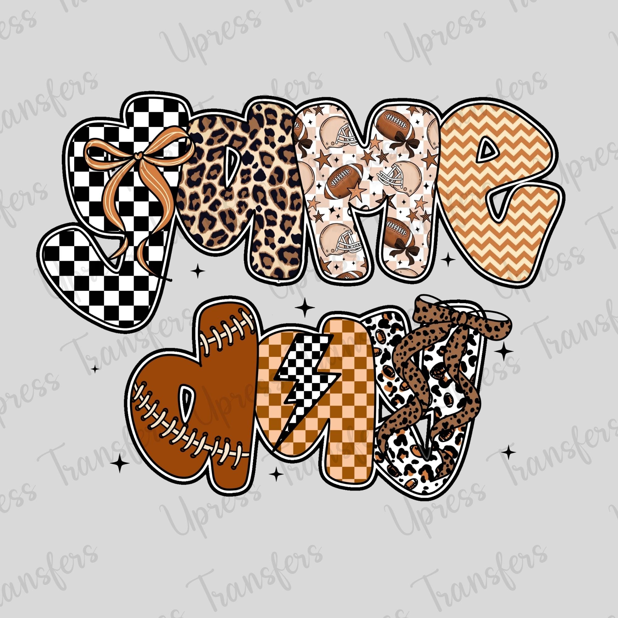 Game Day Cutesy Letters and Patterns