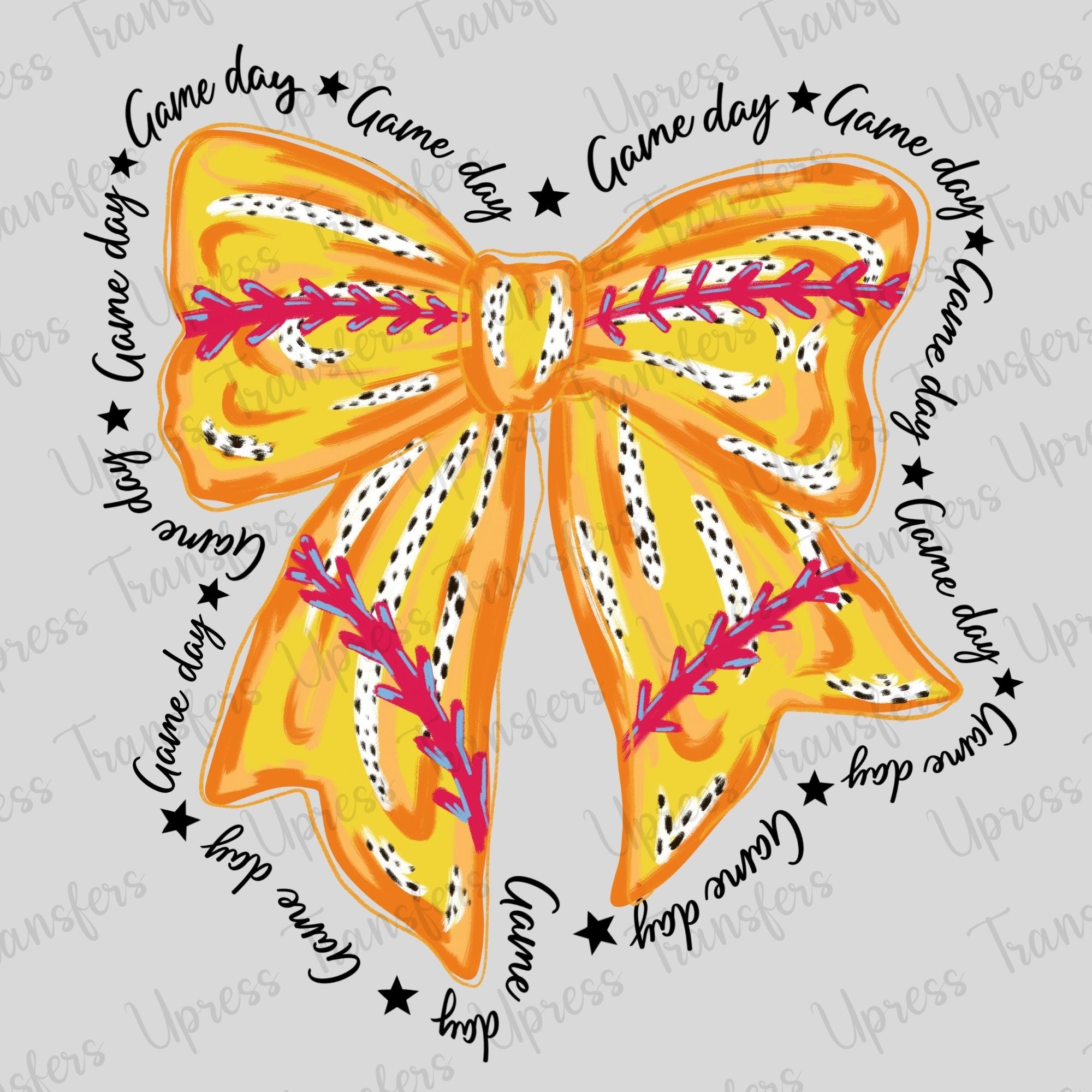 Game Day Doodle Bow Softball