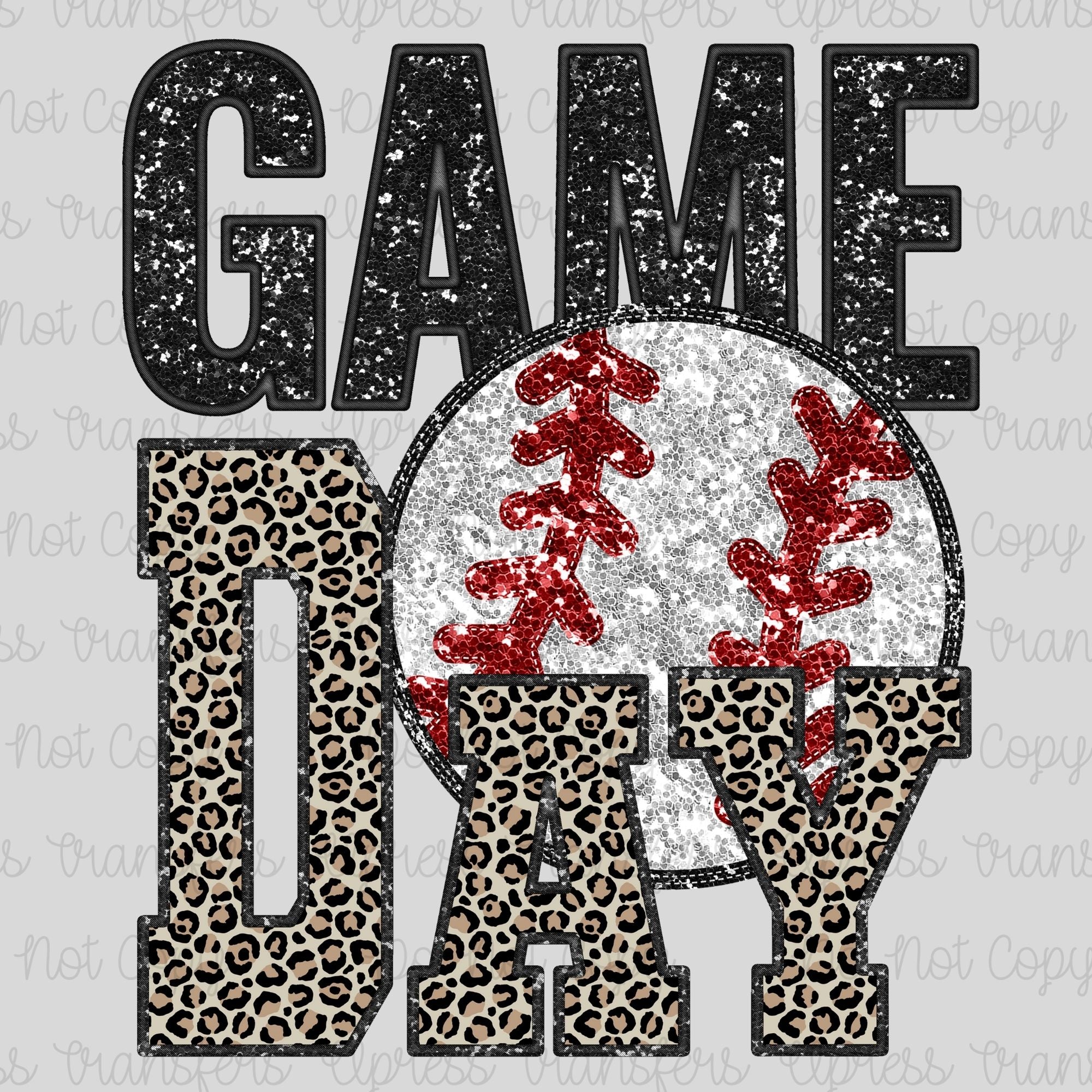 Game Day Faux Glitter Cheetah