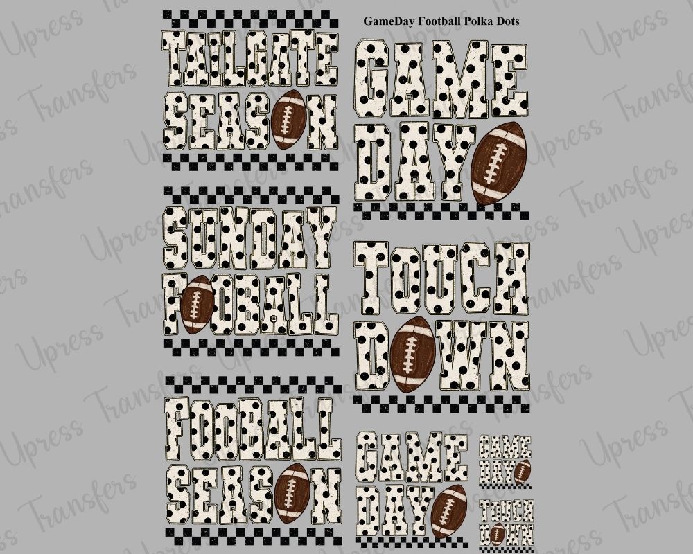 GameDay Football Polka Dots