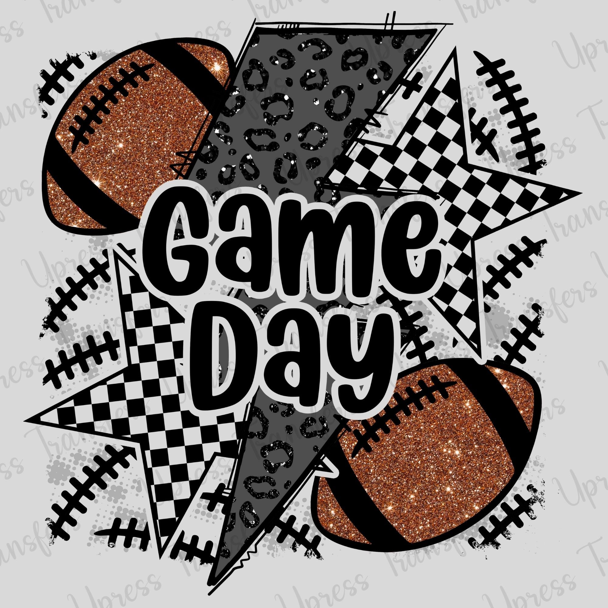 Game Day Glitter Footballs