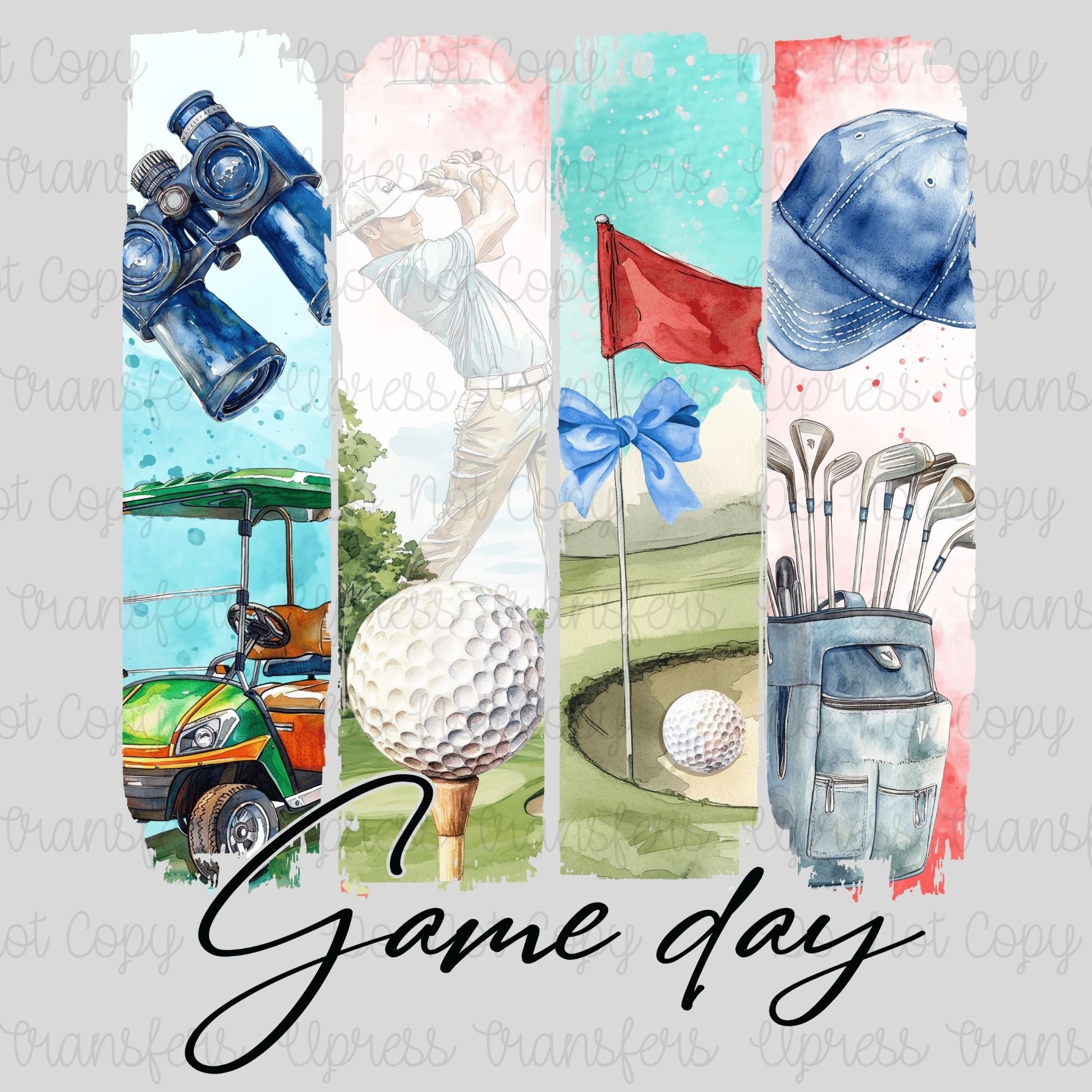 Game Day Golf Brushstrokes