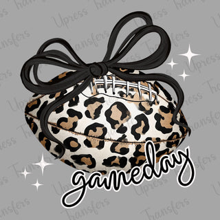 Game Day Leopard Girly Football