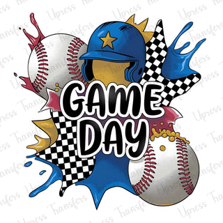 Game Day Splats Blue And Red