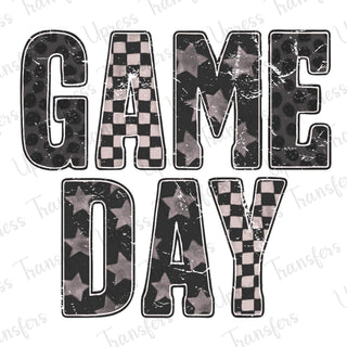 Game Day Stacked Black Trendy Patterns