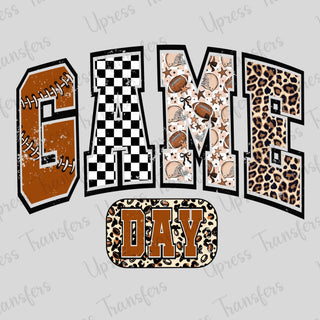 Game Day Trendy Patterned Varsity Letters