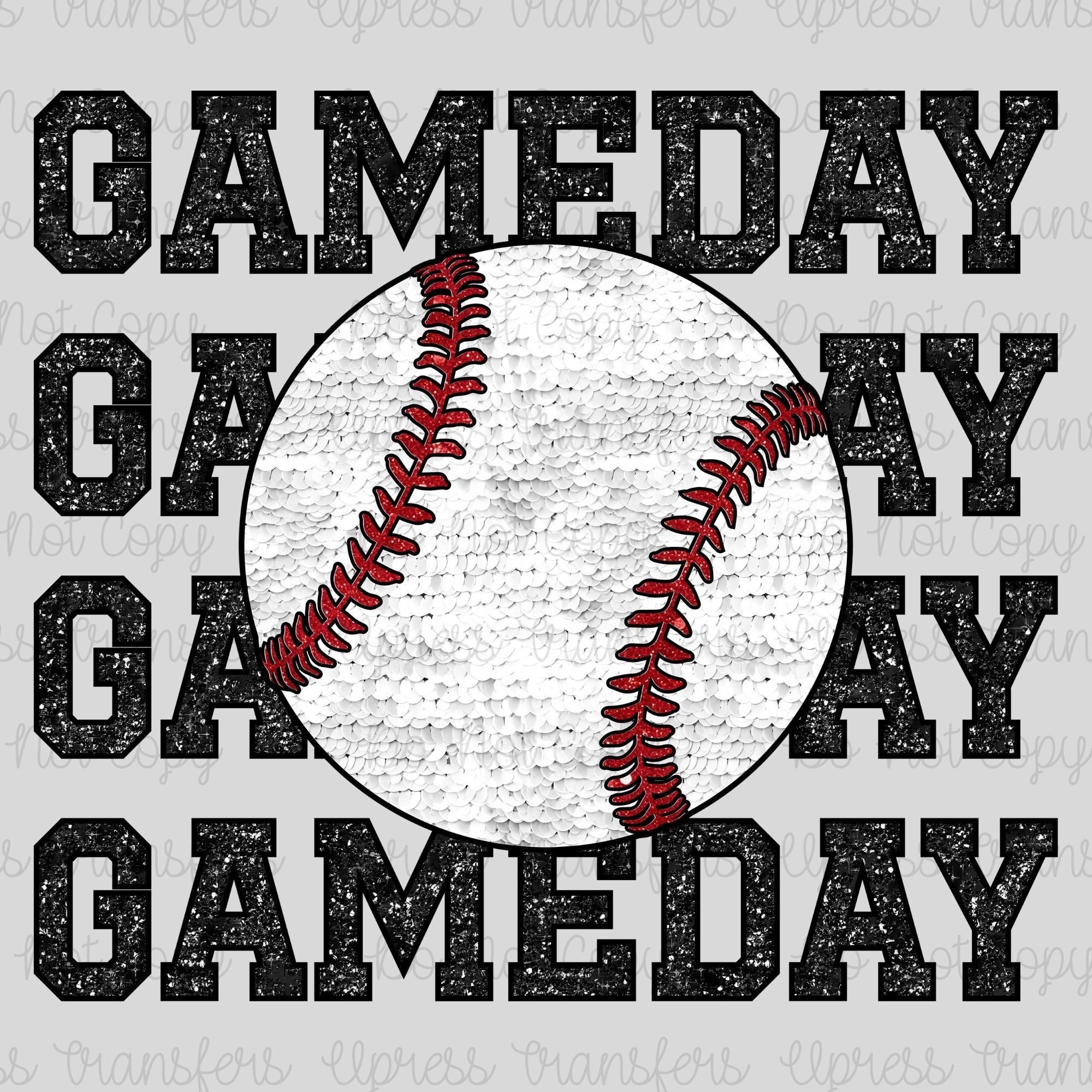Gameday x 4 Glitter Baseball